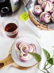 紫薯玫瑰馒头