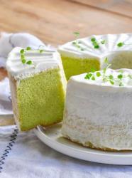 绿蛋糕香兰戚风蛋糕