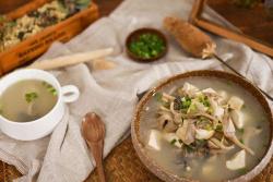 独家牡蛎豆腐蘑菇汤|二叔食集