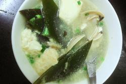 白贝海带豆腐汤