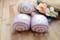 紫薯双色馒头卷