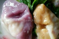 水彩饺子――紫薯和胡萝卜