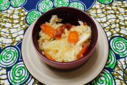 胡萝卜腊肠焖米饭