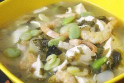 虾干酸菜豆腐汤