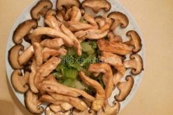 炒菇菇,生菜,煎白腐