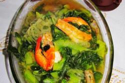 小白菜炖粉条虾