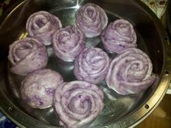 紫薯玫瑰糕点