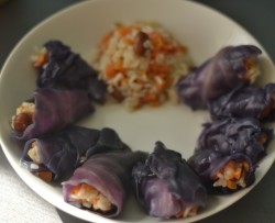 紫甘蓝胡萝卜包饭