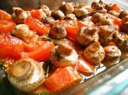 香草茄汁烤蘑菇