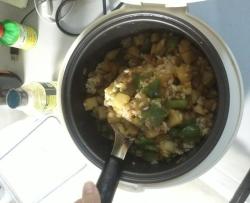 土豆焗茄子煲饭电饭煲版