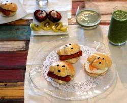 幸福早餐日记:小狗包+日式抹茶米布丁