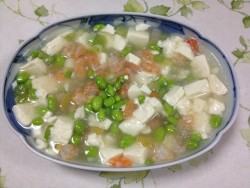 毛豆虾仁烩豆腐