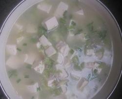 白菜肉沫豆腐汤