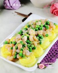 豌豆虾仁烩玉子豆腐