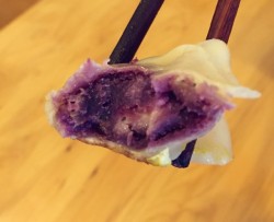 花的懒人料理紫薯芝士煎饺