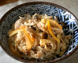 日式鸡肉菇菌焖饭