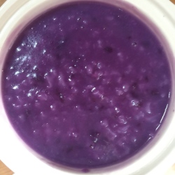牛奶紫薯粥