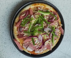 超简单培根火腿披萨