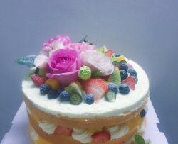 鲜花水果裸蛋糕