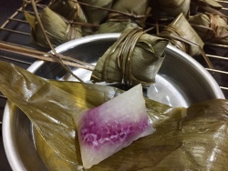 紫薯西米水晶粽