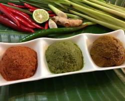 自制泰式咖喱︱红/绿/黄三色咖喱酱