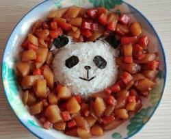 萌萌哒土豆红萝卜熊猫饭