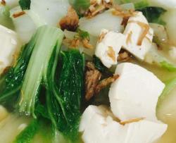 牛肉末水白菜豆腐汤