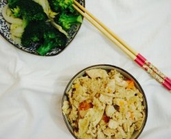 鸡胸肉杂蔬糙米焖饭