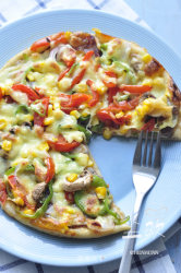 腊肠蘑菇披萨