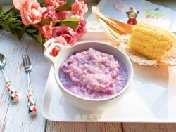 【宝宝辅食】紫薯双米粥