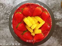 情人节红丝绒水果蛋糕