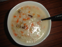 陈饭巧利用——胡萝卜香菇鸡味粥