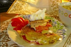 精致早餐—法式omelette番茄芝士蛋饼
