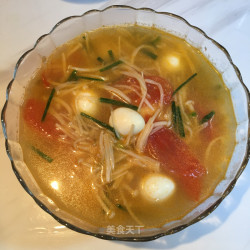 金针菇鹌鹑蛋汤