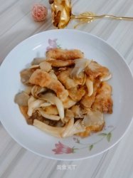 炸肉片炒蘑菇