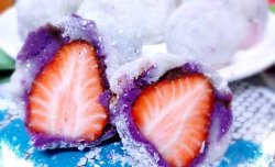 草莓紫薯大福