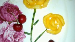 水果拼盘——芒果花朵