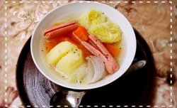 「海贼王Sanji料理」①香肠蔬菜浓汤（306话）