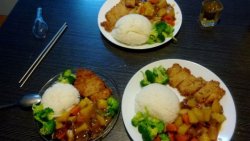 高颜值日式咖喱猪排饭