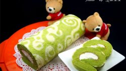 绿茶彩绘蛋糕卷