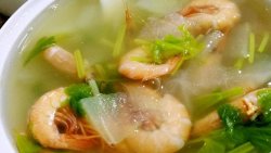 海虾毛冬瓜汤（无油）