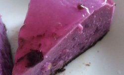 紫薯蓝莓蛋糕-免烤的蛋糕