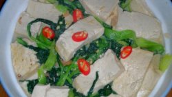 不一样的海米油菜炖豆腐
