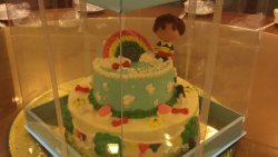 儿童双层彩虹生日蛋糕