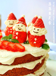 雪景圣诞老人蛋糕