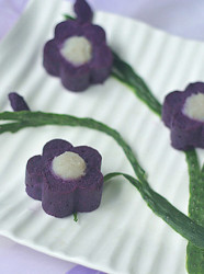 梅花紫薯泥