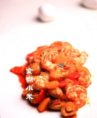 鲜菇炒虾