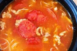 番茄肉片粉丝汤