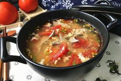番茄鸡蛋猪肝汤