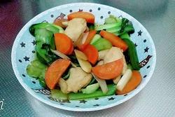 鸡肉炒油菜